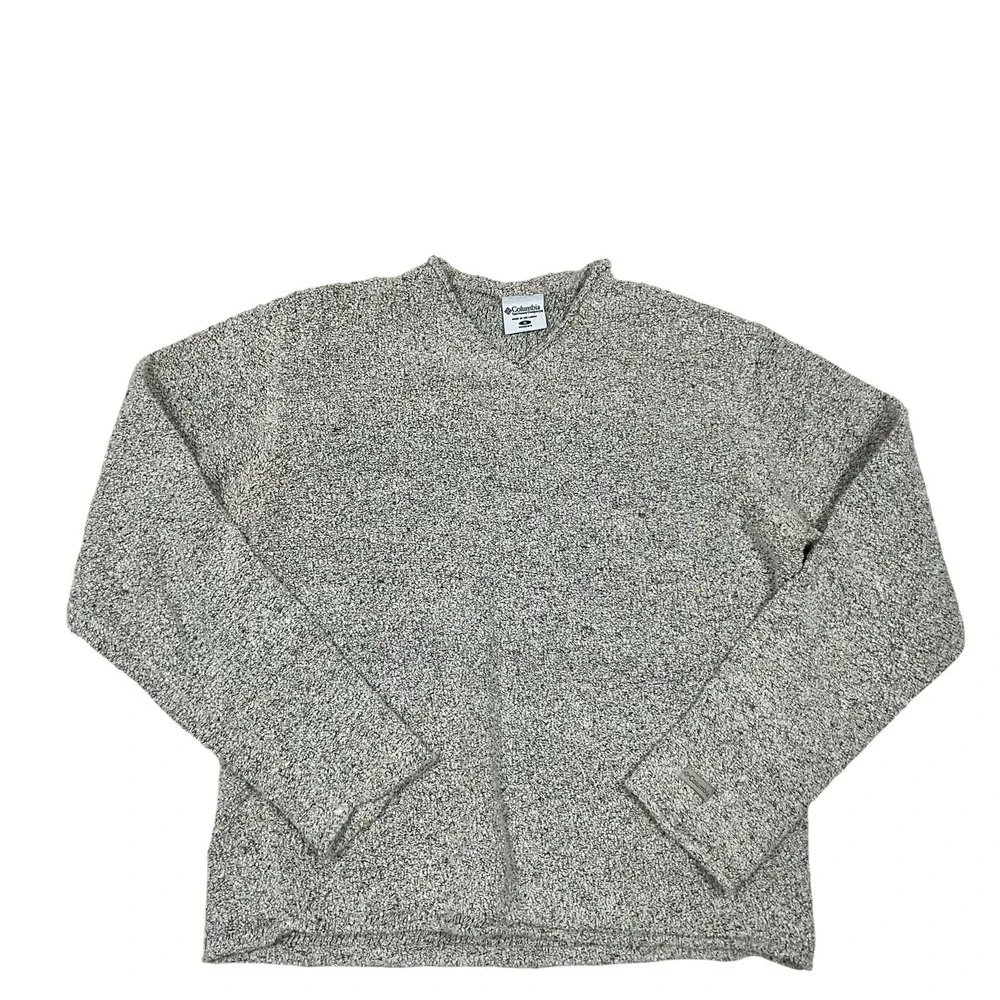 Columbia Sweater Womens Small Gray Textured Knit Crewneck Pullover Cozy‎ Warm